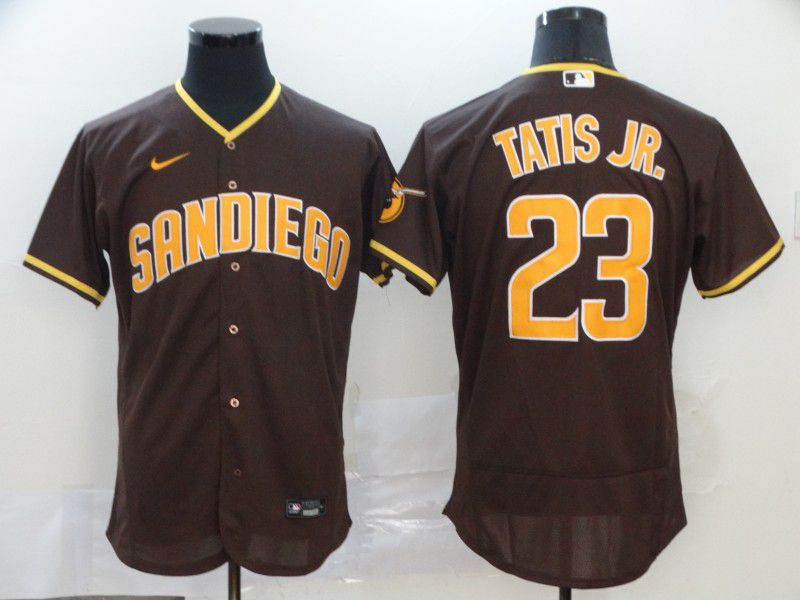 Men San Diego Padres #23 Tatis jr brown Nike Elite MLB Jerseys->san diego padres->MLB Jersey